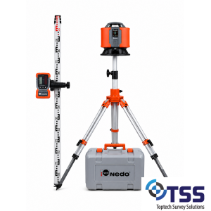 Universal Squaring Laser complete LINUS 1 HV with Digital receiver + Elevating Tripod and Staff